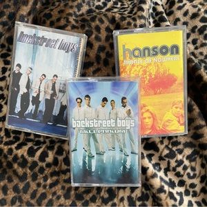 Lot of three 90s Cassette Tapes including Backstreet Boys and Hanson